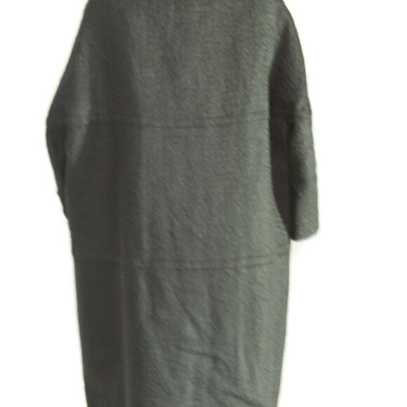 Black 60's cocoon coat - light weight - angora wool and silk - Picture 2 of 2